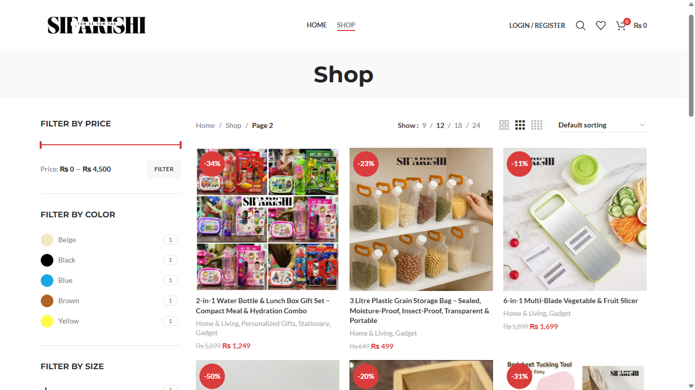Sifarishi e-commerce platform
